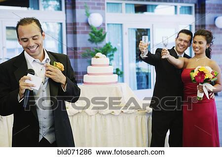 Stock Photograph - Russian man giving toast at wedding. Fotosearch