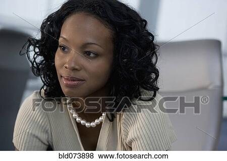 African businesswoman thinking View Large Photo Image Stock Photo - African businesswoman thinking. Fotosearch