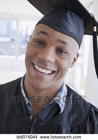 African man in graduation cap and gown View Large Photo Image Picture - African man in graduation cap and gown. Fotosearch