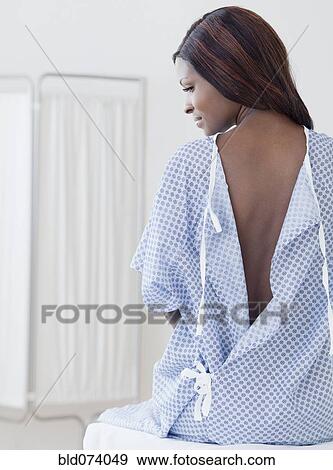 African woman in hospital gown View Large Photo Image Stock Photo - African woman in hospital gown. Fotosearch