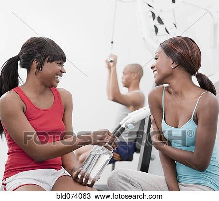 African women laughing in health club View Large Photo Image Stock Image - African women laughing in health club. Fotosearch