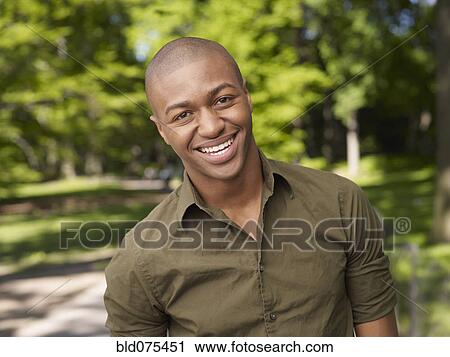 Stock Image - African man smiling. Fotosearch