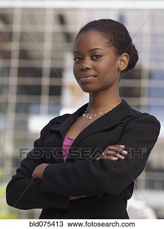 Stock Image - Confident African businesswoman. Fotosearch