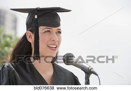 Hispanic valedictorian giving speech View Large Photo Image Stock Photo - Hispanic valedictorian giving speech. Fotosearch