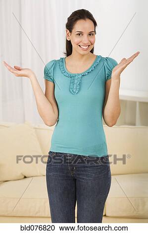 Hispanic woman gesturing View Large Photo Image Stock Image - Hispanic woman gesturing. Fotosearch