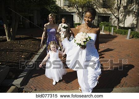 Stock Photography - Bride and wedding party. Fotosearch