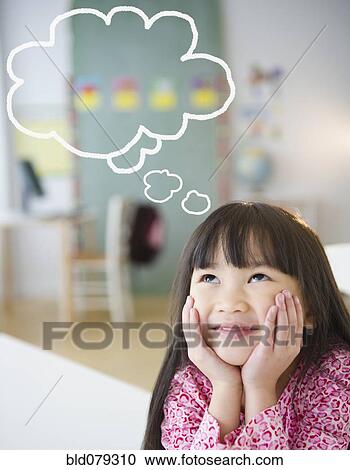 Chinese girl with thought bubble in classroom View Large Photo Image Stock Image - Chinese girl with thought bubble in classroom. Fotosearch