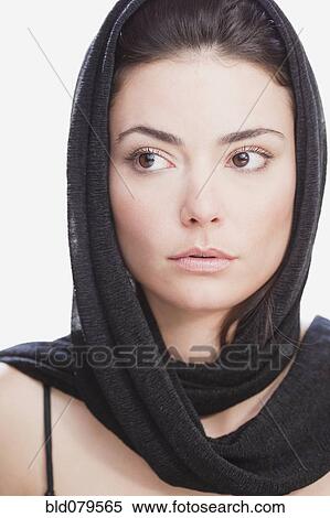 Serious Hispanic woman in elegant headdress View Large Photo Image Stock Photography - Serious Hispanic woman in elegant headdress. Fotosearch