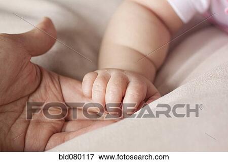 Chinese father holding baby's hand View Large Photo Image Stock Photo - Chinese father holding baby's hand. Fotosearch