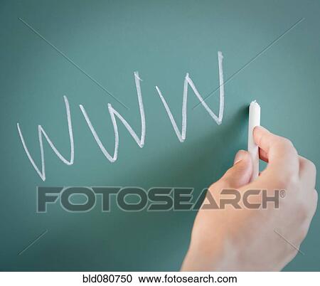 Stock Image - Hand writing WWW on chalk board. Fotosearch