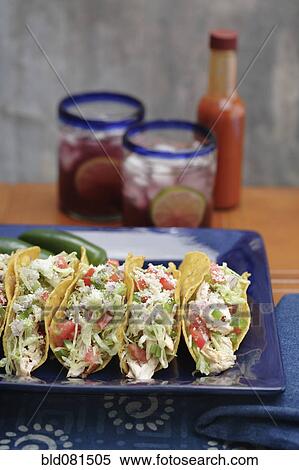 Chicken tacos and sangria View Large Photo Image Stock Photography - Chicken tacos and sangria. Fotosearch
