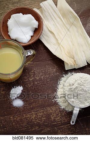 Stock Photography - Tamale ingredients. Fotosearch
