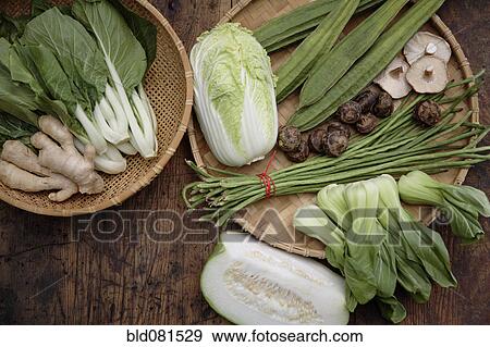 Stock Photo - Variety of Asian vegetables. Fotosearch