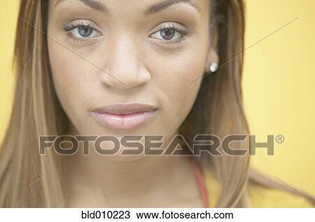 Close up of a young woman View Large Photo Image Stock Image - Close up of a young woman. Fotosearch