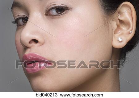 Close up of Asian woman View Large Photo Image Stock Image - Close up of Asian woman. Fotosearch