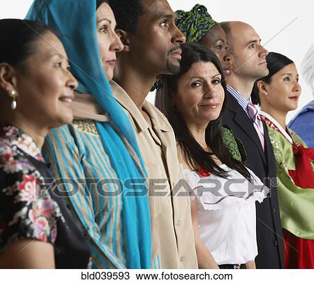 Multi-ethnic people in traditional dress View Large Photo Image Stock Image - Multi-ethnic people in traditional dress. Fotosearch