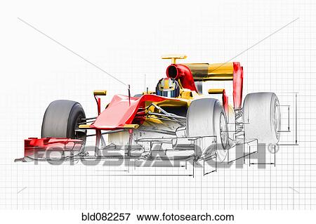 Unfinished drawing of red race car with driver View Large Photo Image Stock Photo - Unfinished drawing of red race car with driver. Fotosearch