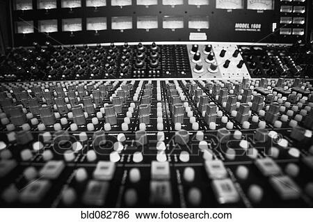Stock Photograph - Close up of complex control panel. Fotosearch