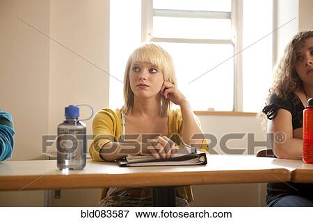 Stock Photo - Students studying in classroom. Fotosearch