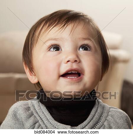 Picture - Curious Chinese baby. Fotosearch