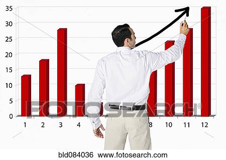 Hispanic businessman drawing bar graph on board View Large Photo Image Stock Photograph - Hispanic businessman drawing bar graph on board. Fotosearch