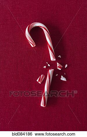 Stock Photograph - Broken candy cane. Fotosearch