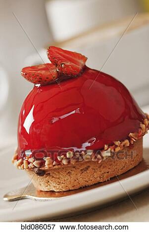 Close up of strawberry dessert View Large Photo Image Stock Photo - Close up of strawberry dessert. Fotosearch