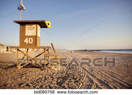 Stock Photo - Lifeguard station on beach. Fotosearch