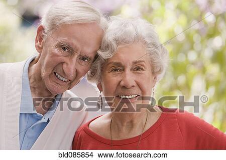 Picture - Senior Chilean couple smiling. Fotosearch