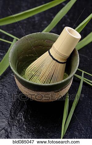 Japanese matcha green tea in bowl View Large Photo Image Stock Photo - Japanese matcha green tea in bowl. Fotosearch