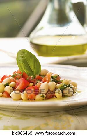 Stock Image - Fresh Italian bean salad. Fotosearch