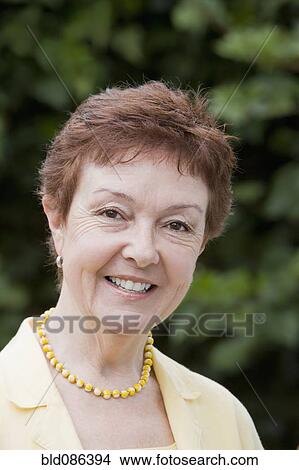 Picture - Smiling senior Chilean woman. Fotosearch