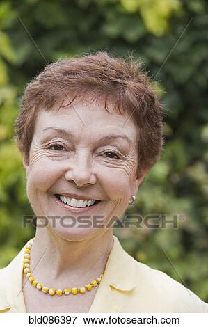 Stock Photo - Smiling senior Chilean woman. Fotosearch