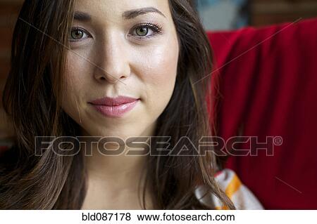 Smiling mixed race woman View Large Photo Image Stock Photo - Smiling mixed race woman. Fotosearch