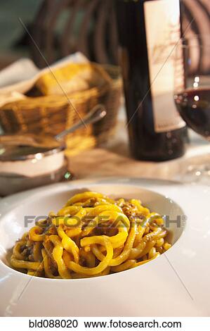 Stock Image - Traditional Tuscan noodles. Fotosearch