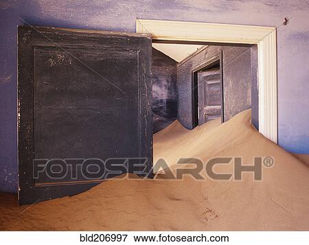 Abandoned House Filled with Drifting Sand View Large Photo Image Stock Photo - Abandoned House Filled with Drifting Sand. Fotosearch