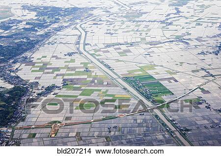 Aerial View of Flooded Farmland View Large Photo Image Picture - Aerial View of Flooded Farmland. Fotosearch