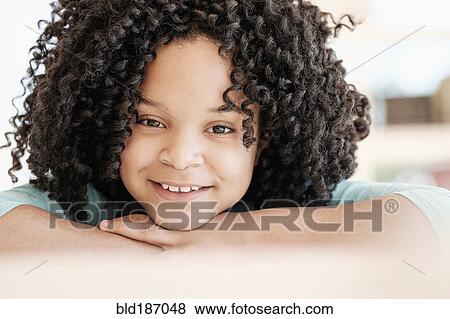 African American girl smiling View Large Photo Image Stock Photo - African American girl smiling. Fotosearch