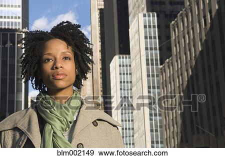 African American woman in urban scene View Large Photo Image Stock Photo - African American woman in urban scene. Fotosearch