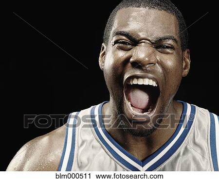 African basketball player shouting View Large Photo Image Stock Image - African basketball player shouting. Fotosearch
