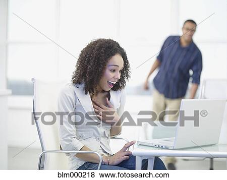 African businesswoman with surprised reaction View Large Photo Image Stock Photo - African businesswoman with surprised reaction. Fotosearch