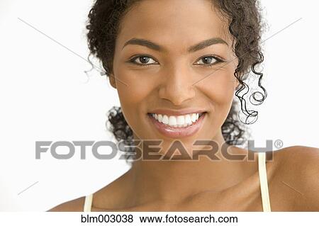 African woman smiling View Large Photo Image Stock Photo - African woman smiling. Fotosearch