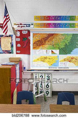 Stock Photo - American Grade School Classroom. Fotosearch