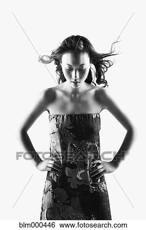 Asian woman in evening gown View Large Photo Image Stock Photograph - Asian woman in evening gown. Fotosearch