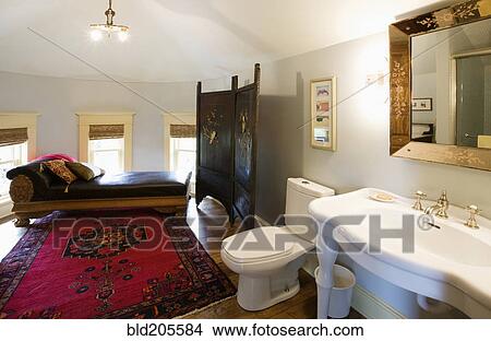 Picture - Bathroom with Sitting Area. Fotosearch