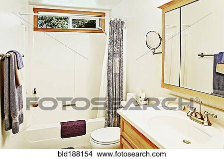 Picture - Bathtub and sink in modern bathroom. Fotosearch