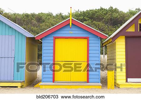 Beach Huts View Large Photo Image Stock Image - Beach Huts. Fotosearch