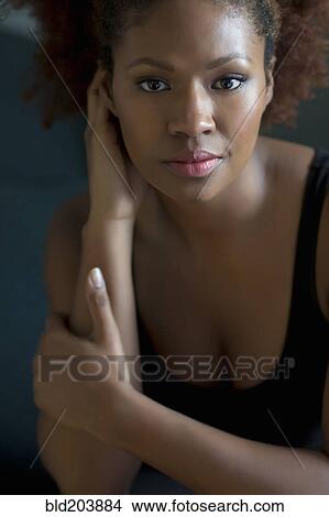 Picture - Black woman smiling. Fotosearch
