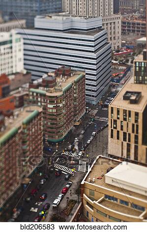 Stock Image - Busy Street in City. Fotosearch