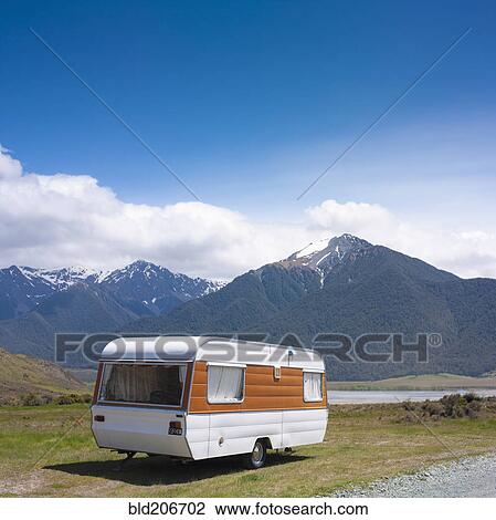 Caravan in Mountains Landscape View Large Photo Image Stock Image - Caravan in Mountains Landscape. Fotosearch